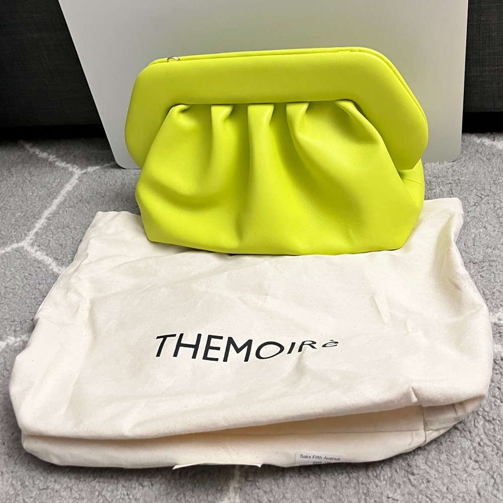 NWT Themoirè Bios Faux Leather Clutch
